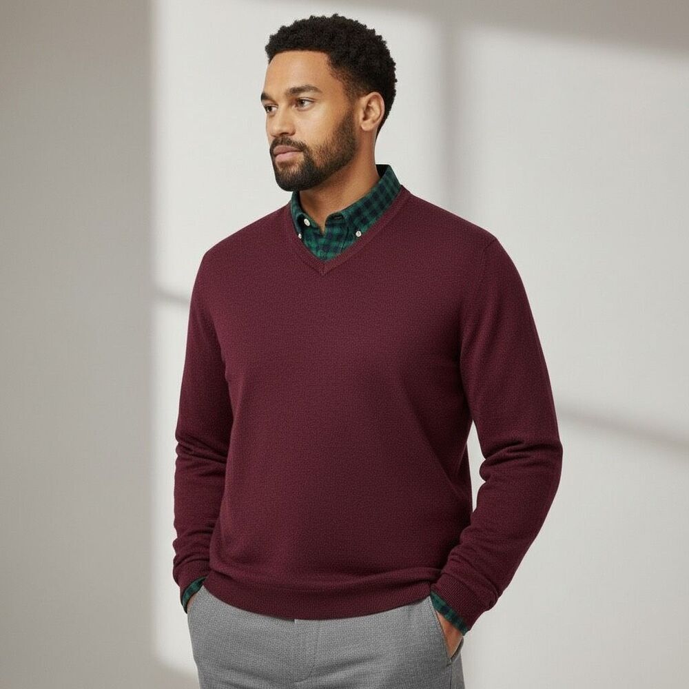 Tommy Bahama Burgundy V-Neck Sweater Size XL - Picture 1 of 5